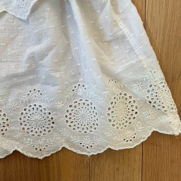 american eagle - white cotton off the shoulder top with eyelet details - size s - Picture 5 of 5